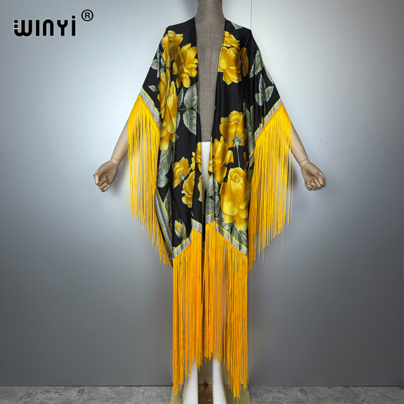 Cover Up Kaftan - WINYI Copricostumi kimono africano Stampa bohemien