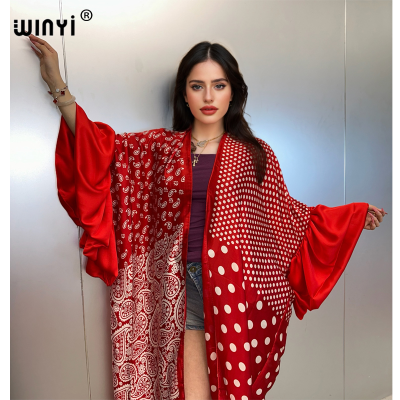 Cover Up Kaftan - WINYI Kimono Estivo da Donna, Copricostume