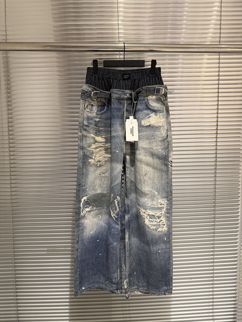 Jeans Baggy Unisex PTL INDEX V - Shorts Denim Frayed recensione e prezzo