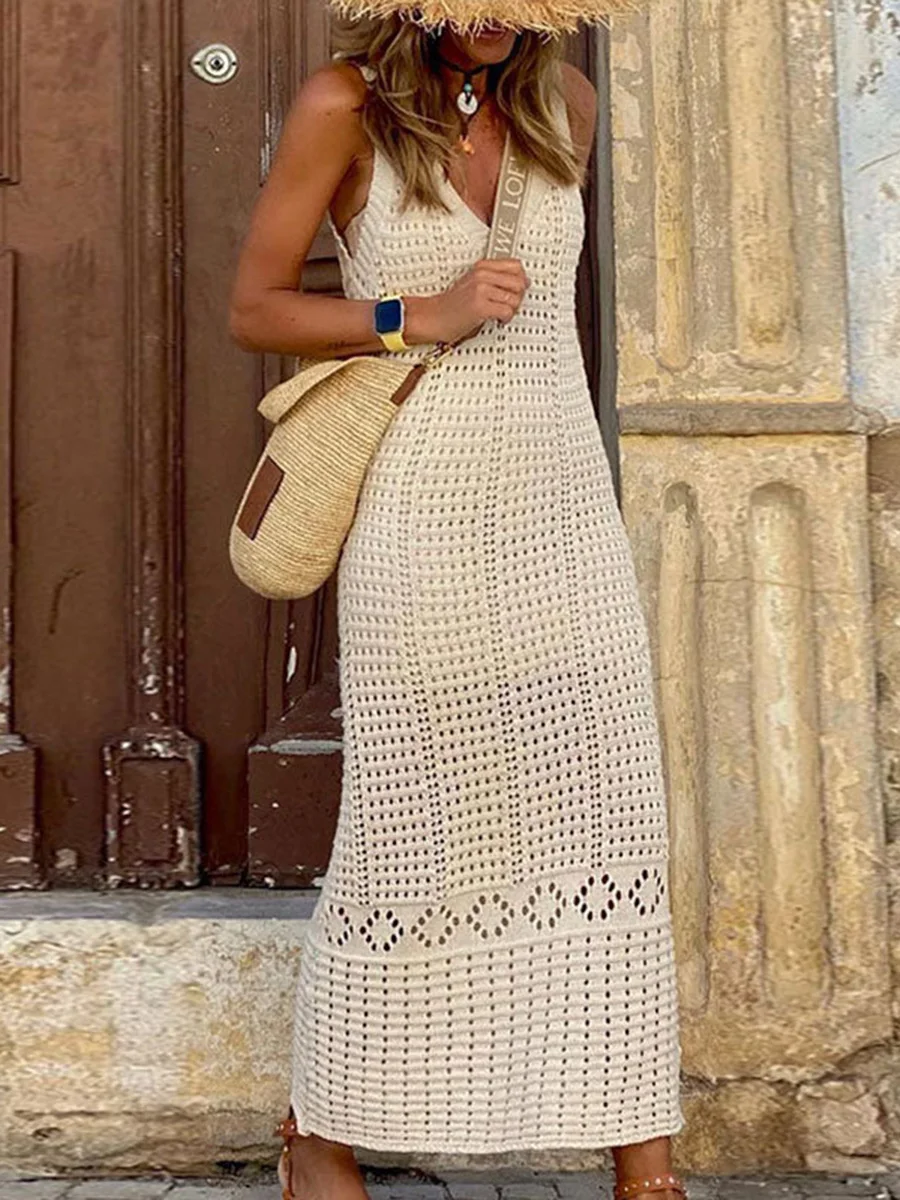 S - XL 2025 Scollo a V Scava F - Cover Up Kaftan recensione e prezzo