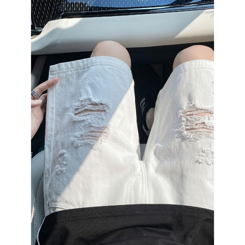 Pantaloncini in denim da uomo  - Shorts Denim Frayed recensione e prezzo