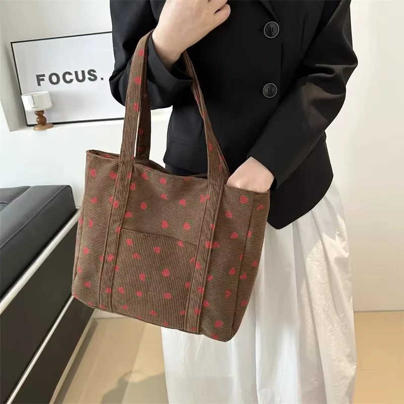 Borsa in Velluto a Coste con S - Tote Bag Beach recensione e prezzo